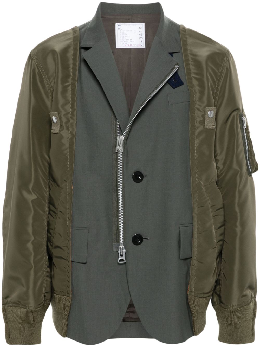 Suiting-style panelled jacket - Blue