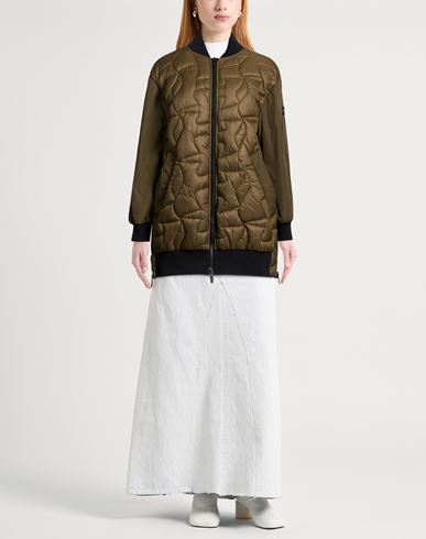 Woman Jacket Military green Size M Polyamide, Polyester, Elastane