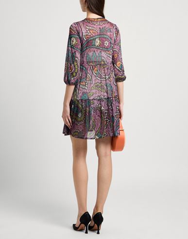Siyu Woman Mini dress Plum Size 6 Polyester, Polyamide