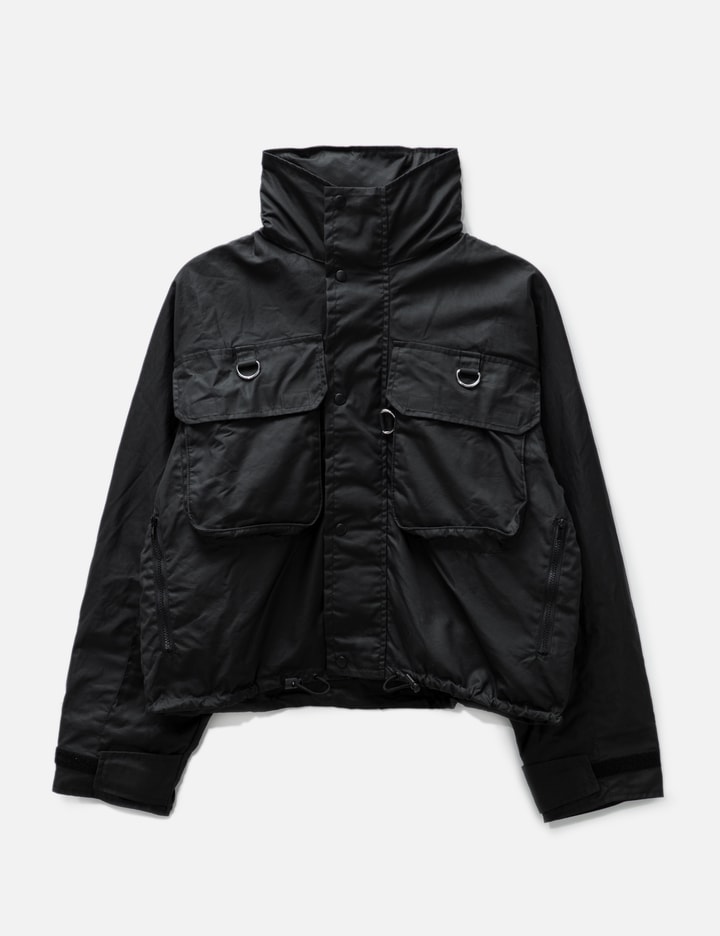 Waxed Cotton Cropped Parka