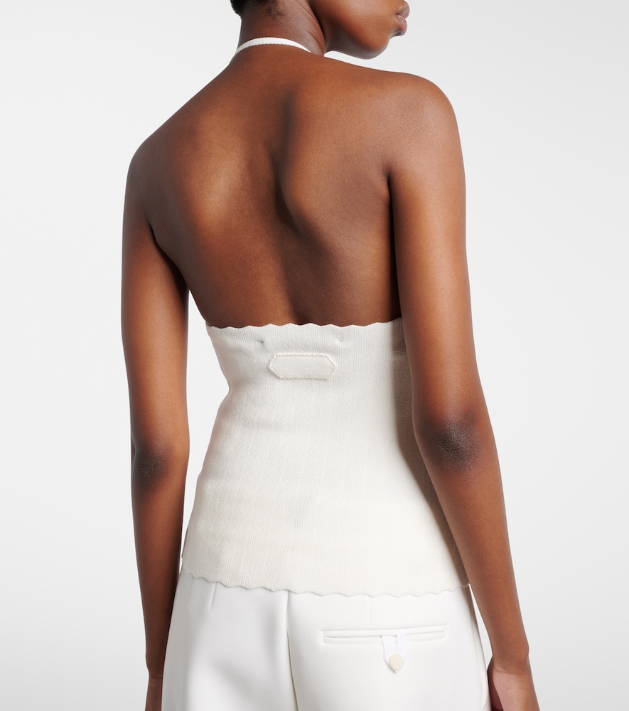 Tablier knitted halterneck top