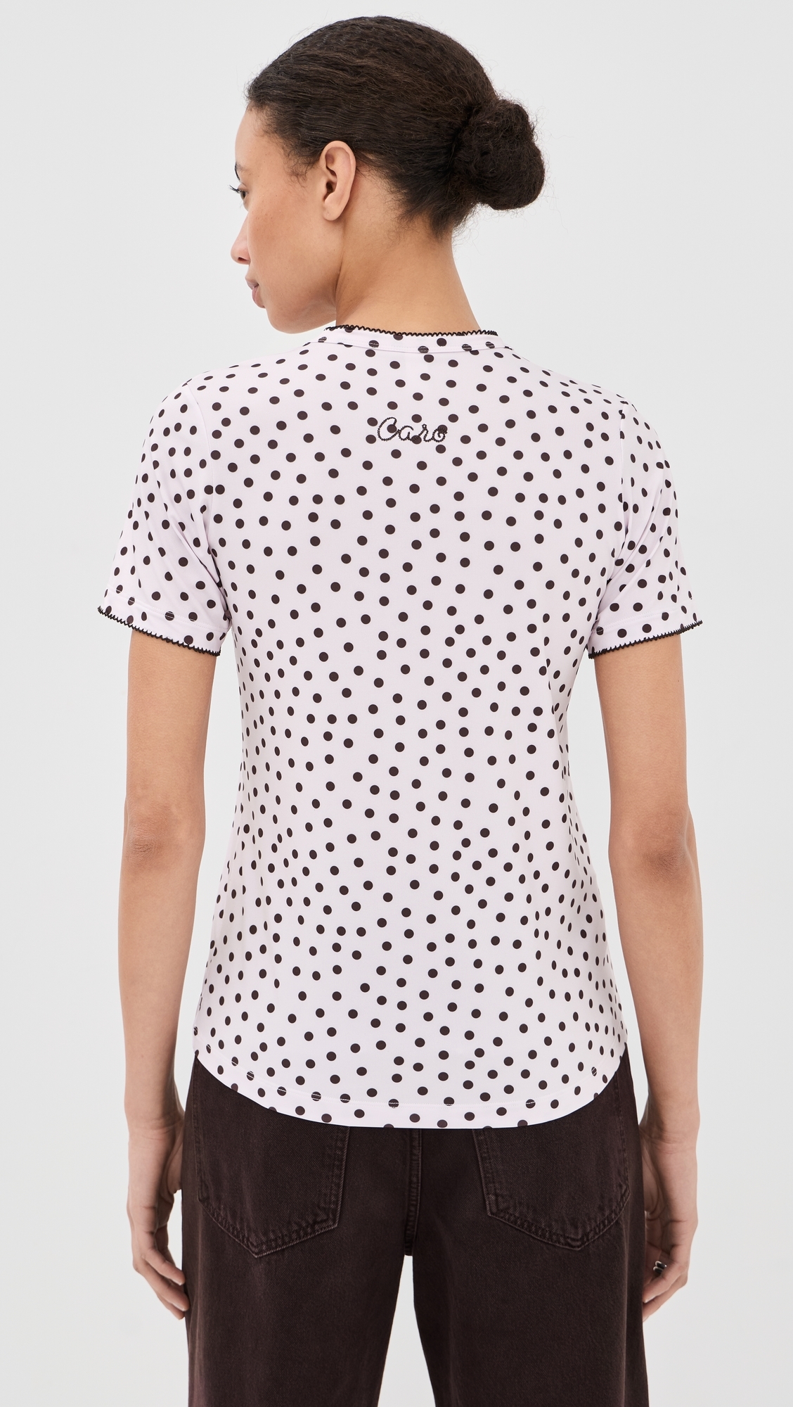 T-Shirt Brown Velvet Bow
