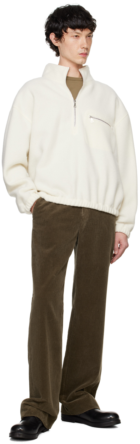Rier Off-White Polar Fleece Sweater