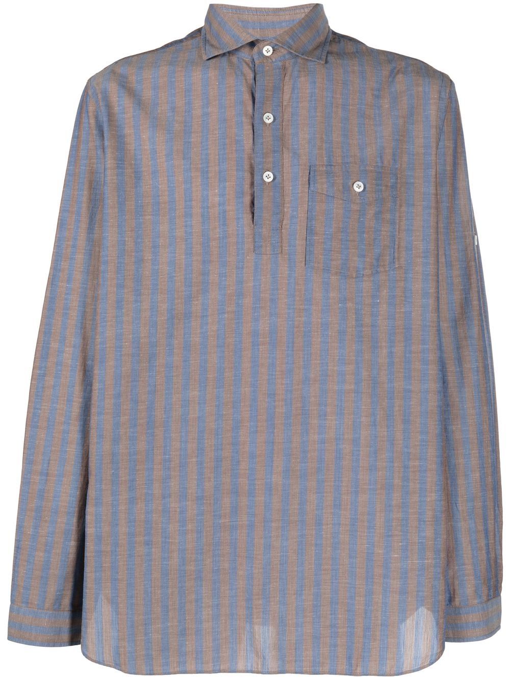 Striped cotton shirt - Blue