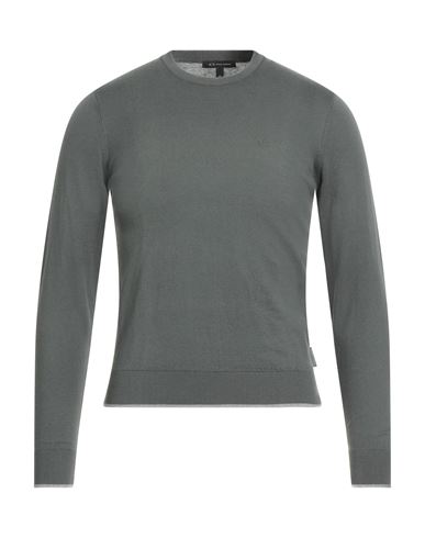 Armani Exchange Man Sweater Sage green Size XS Cotton, Cashmere, Polyamide, Elastane
