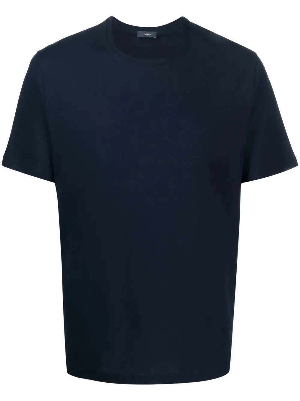 Crew-Neck Cotton T-Shirt — Navy