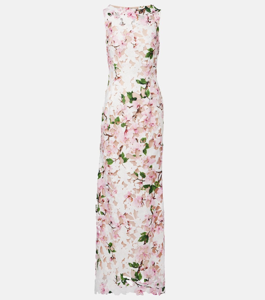 Floral guipure lace gown