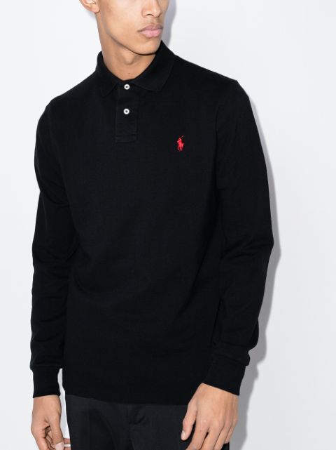 Logo-embroidered polo shirt