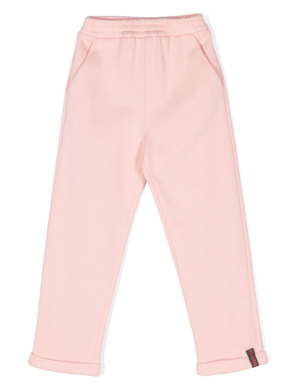 Web-detail track pants - Pink