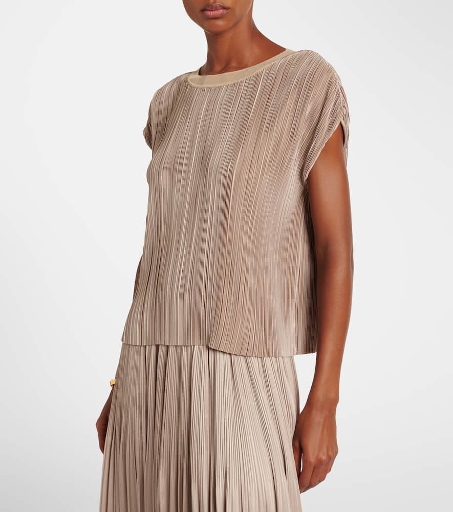 Cedre plissé satin top