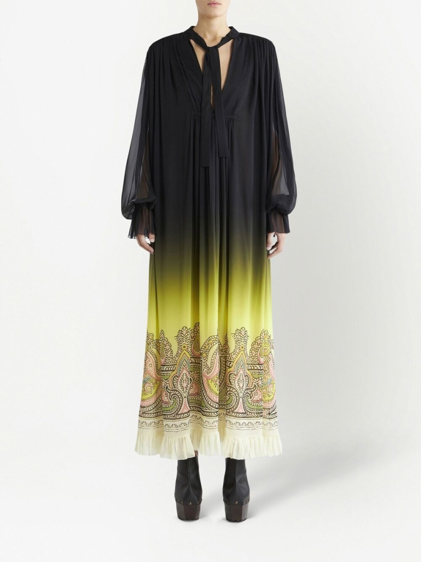 - Printed Silk Dress