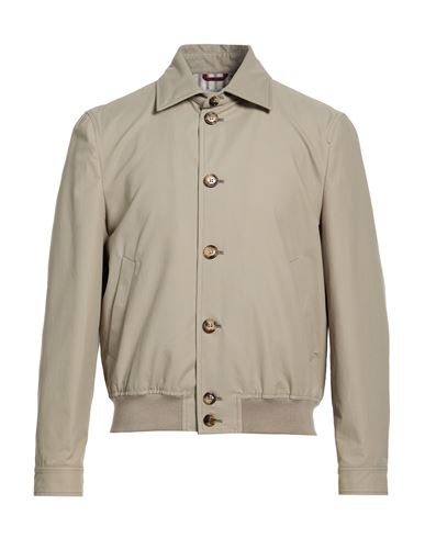 Man Jacket Sage green Size 36 Cotton, Polyamide