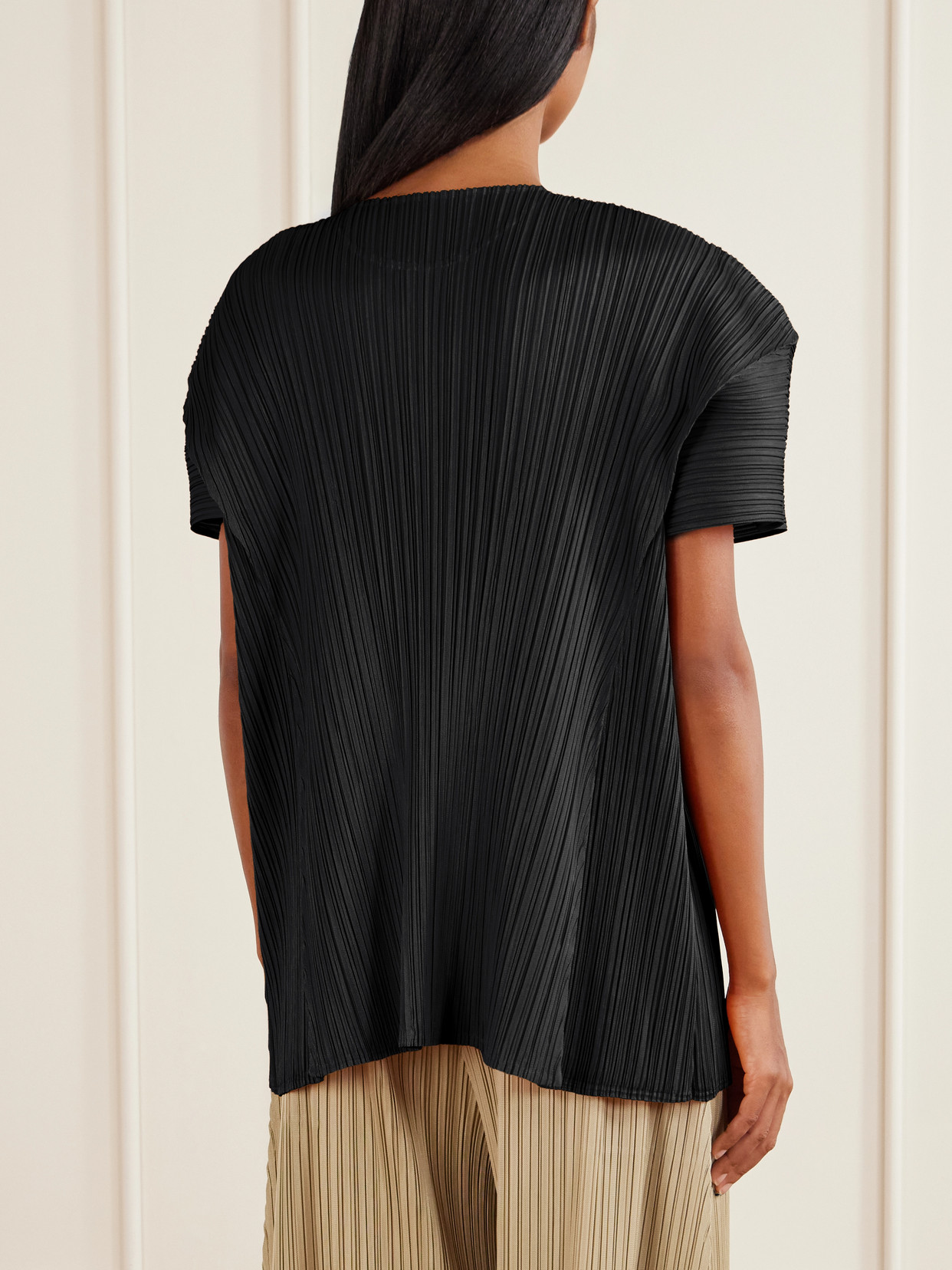 Bouquet Plissé Blouse - Black
