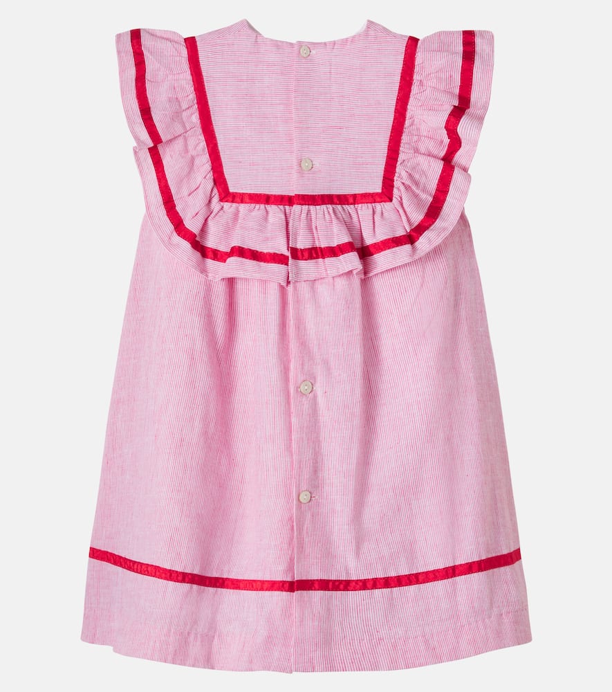 Lawrence ruffled striped cotton dress
