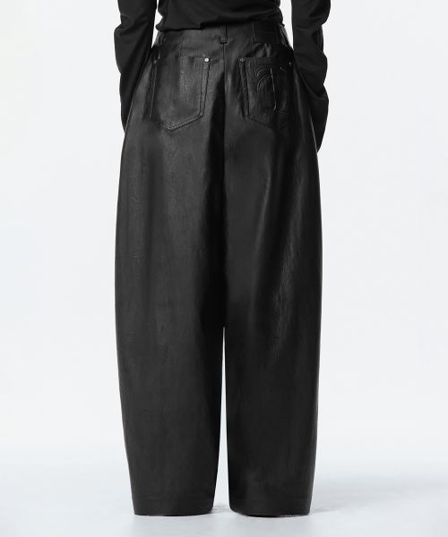 Strap Leather Pants