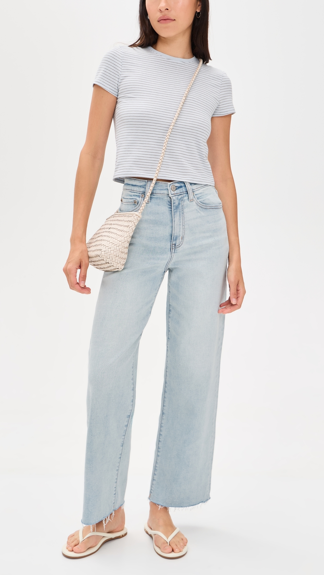 Pleaser High Rise Wide Ankle Jeans Detour
