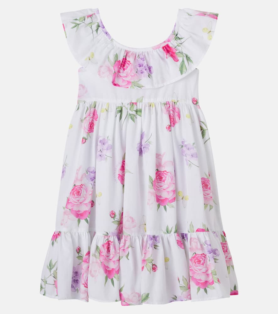 Floral tiered cotton dress
