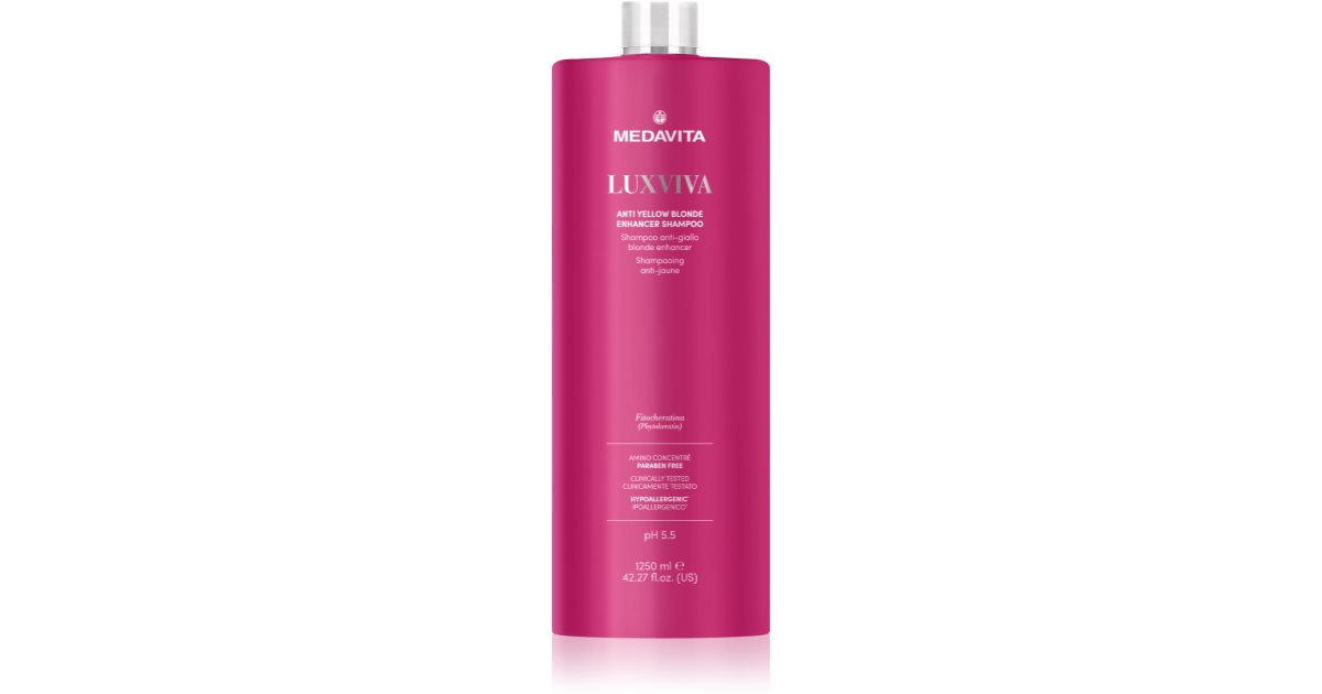 Medavita LUXVIVA Anti-yellow 1250 ml — Hair Shampoo