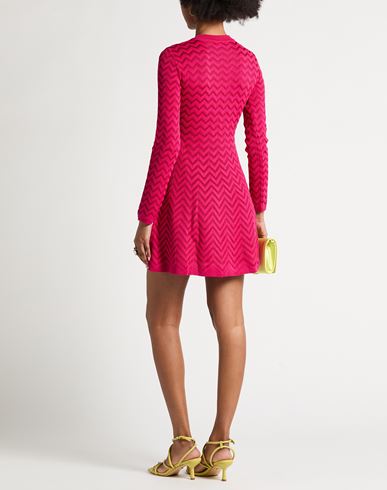 Woman Mini dress Fuchsia Size 4 Cotton, Viscose, Elastane, Polyamide