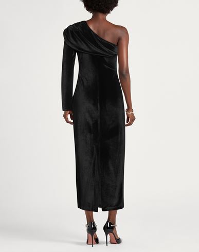 Woman Maxi dress Black Size L Polyester, Elastane