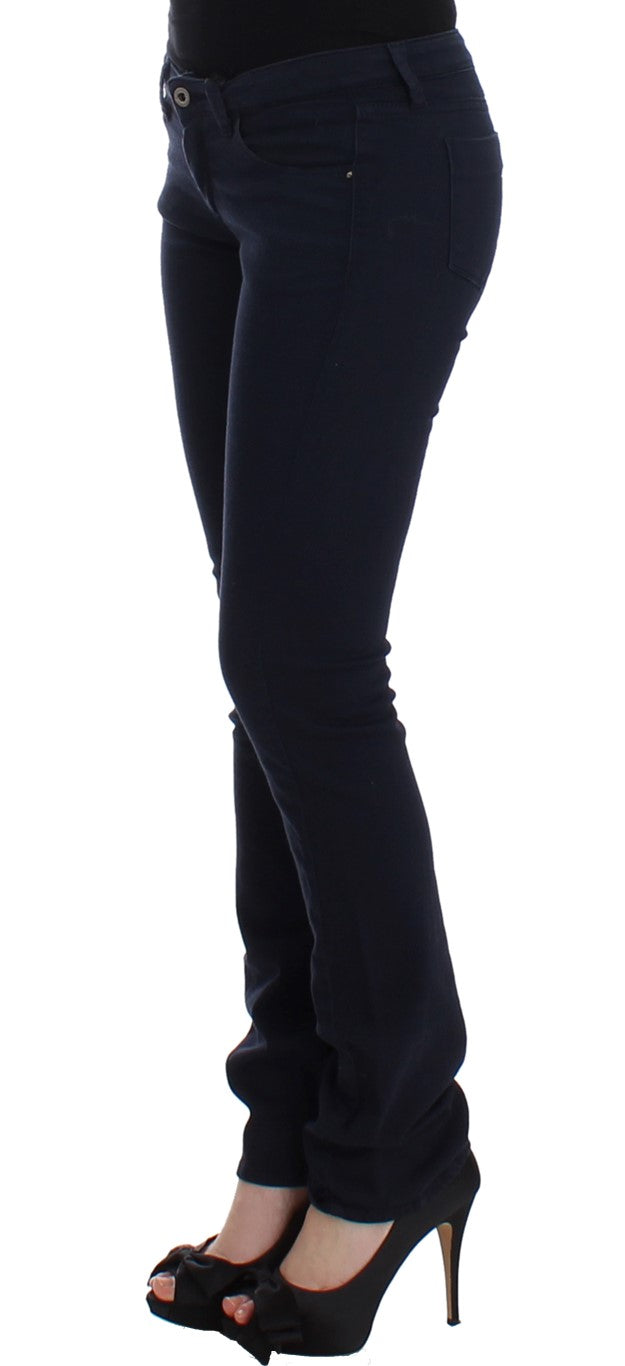 Straight Leg Cotton Jeans — Navy