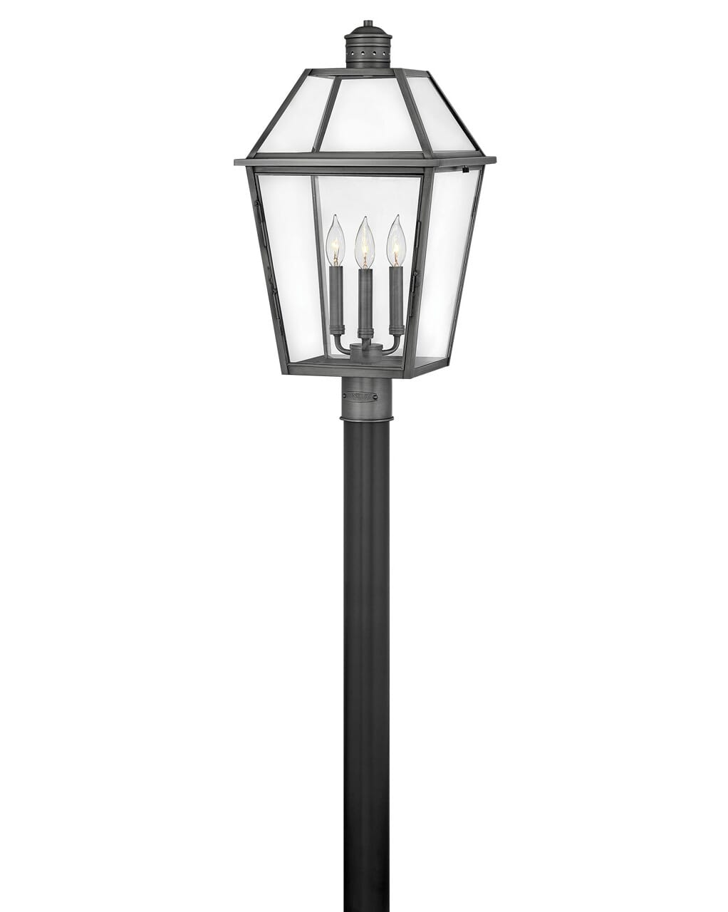 Blackened Brass LED Outdoor Lantern from the Nouvelle Collection