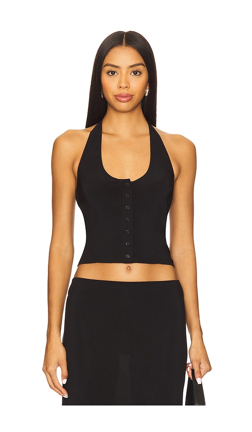 Bella Venice The Mia Halter in Black.  S also in L
