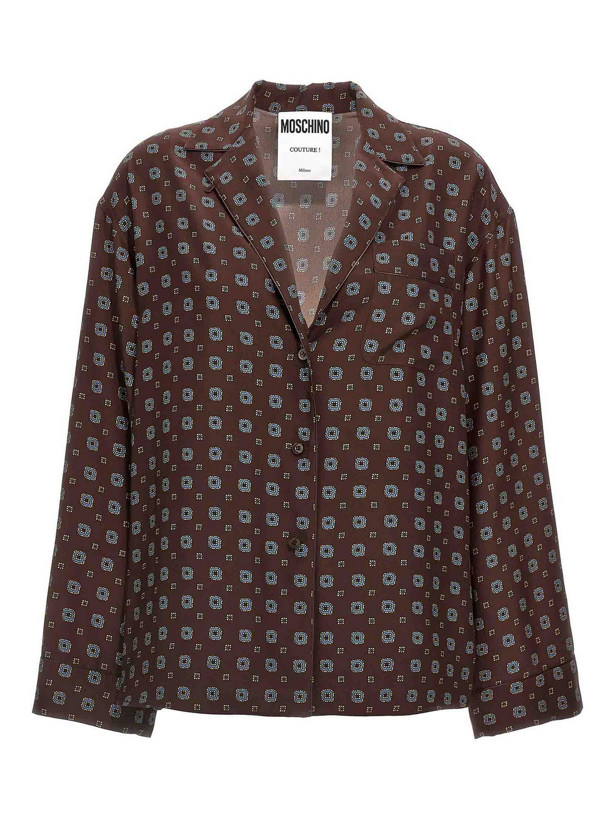 Silk Shirt With Graphic Pattern