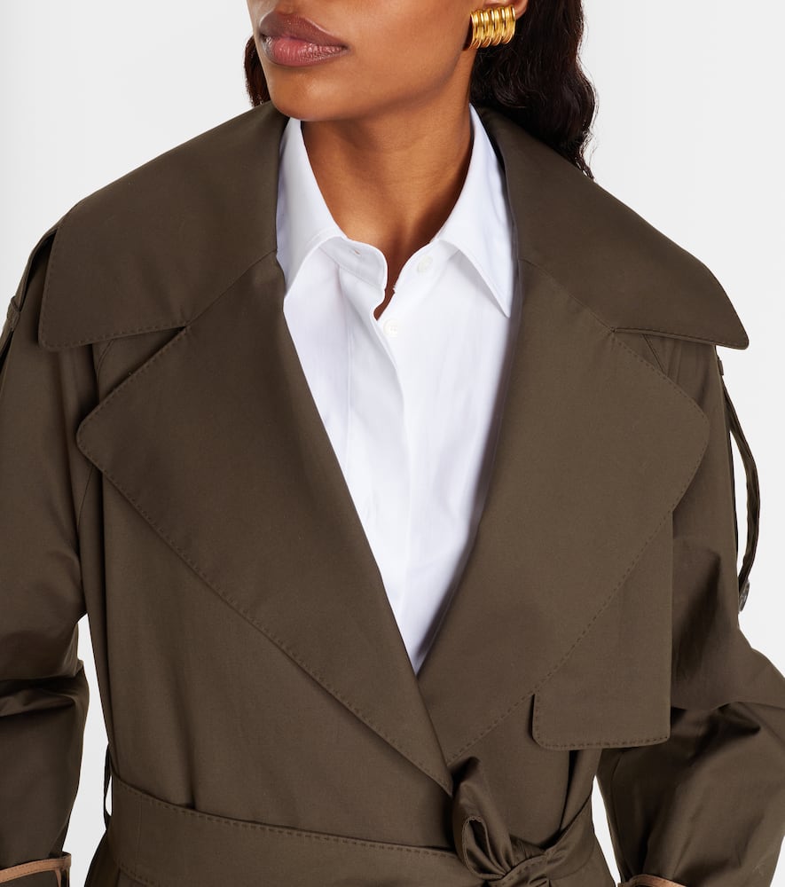 The Cube cotton-blend twill trench coat