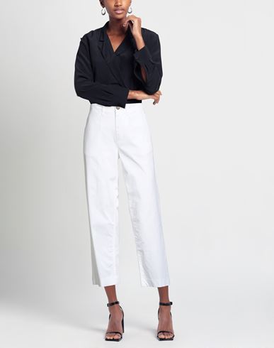 Kiltie Woman Pants White Size 2 Cotton, Elastane