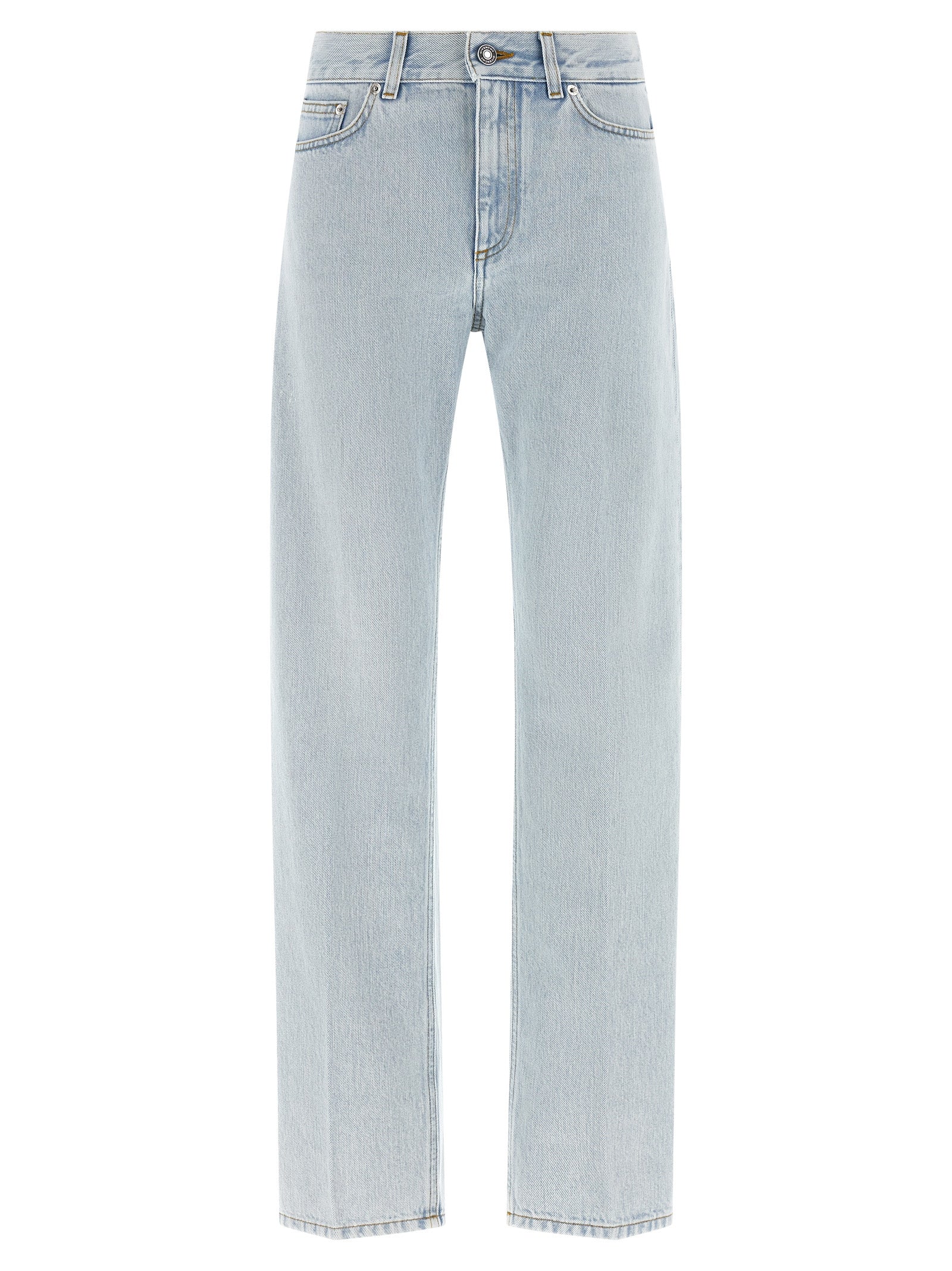 Cotton Straight-Leg Jeans — Blue