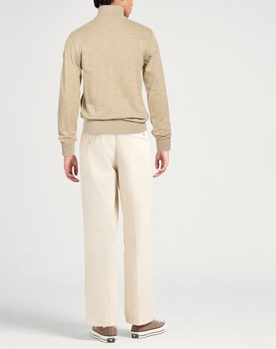 Man Sweatshirt Beige Size L Cotton, Polyester