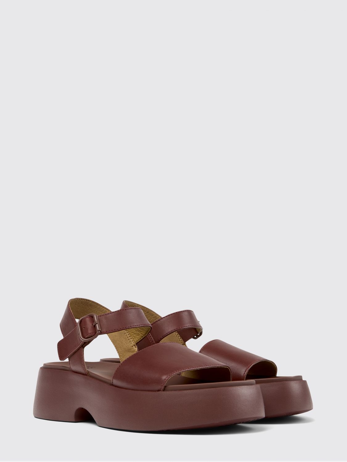Flat Sandal Woman color Burgundy
