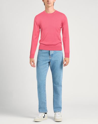 Ballantyne Man Sweater Magenta Size 38 Cotton, Cashmere