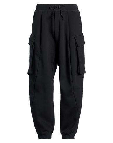 Man Pants Black Size M Cotton, Polyester