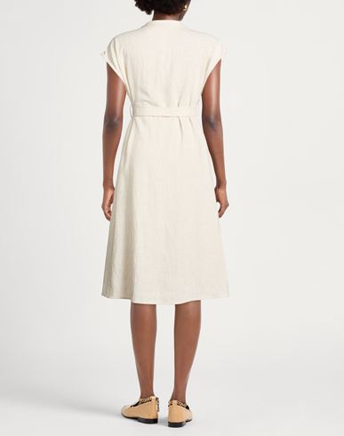 Woman Midi dress Ivory Size 2 Polyester, Viscose, Linen