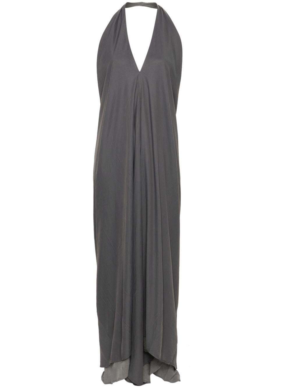Twill-weave maxi dress - Grey