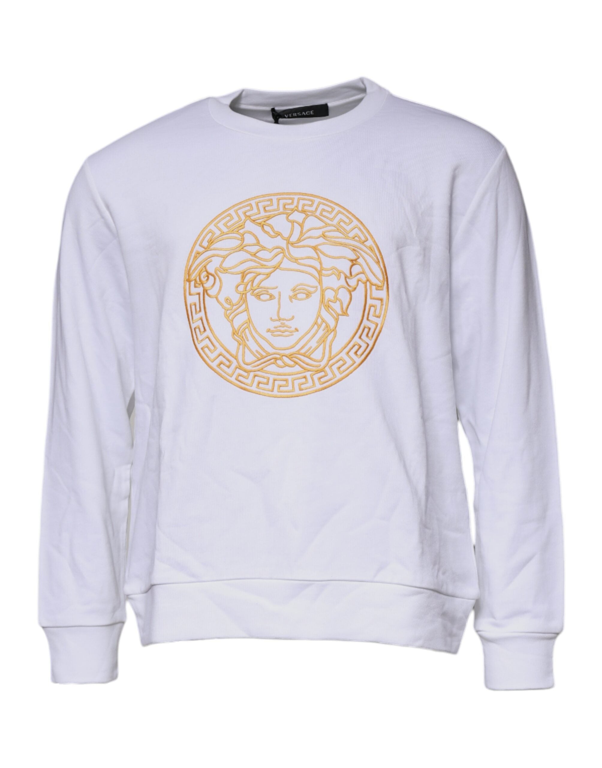 Medusa Embroidery Sweatshirt — White