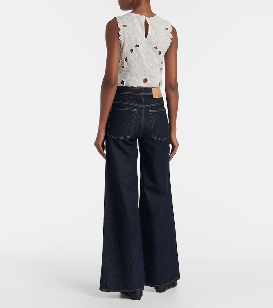 Bianca high-rise wide-leg jeans