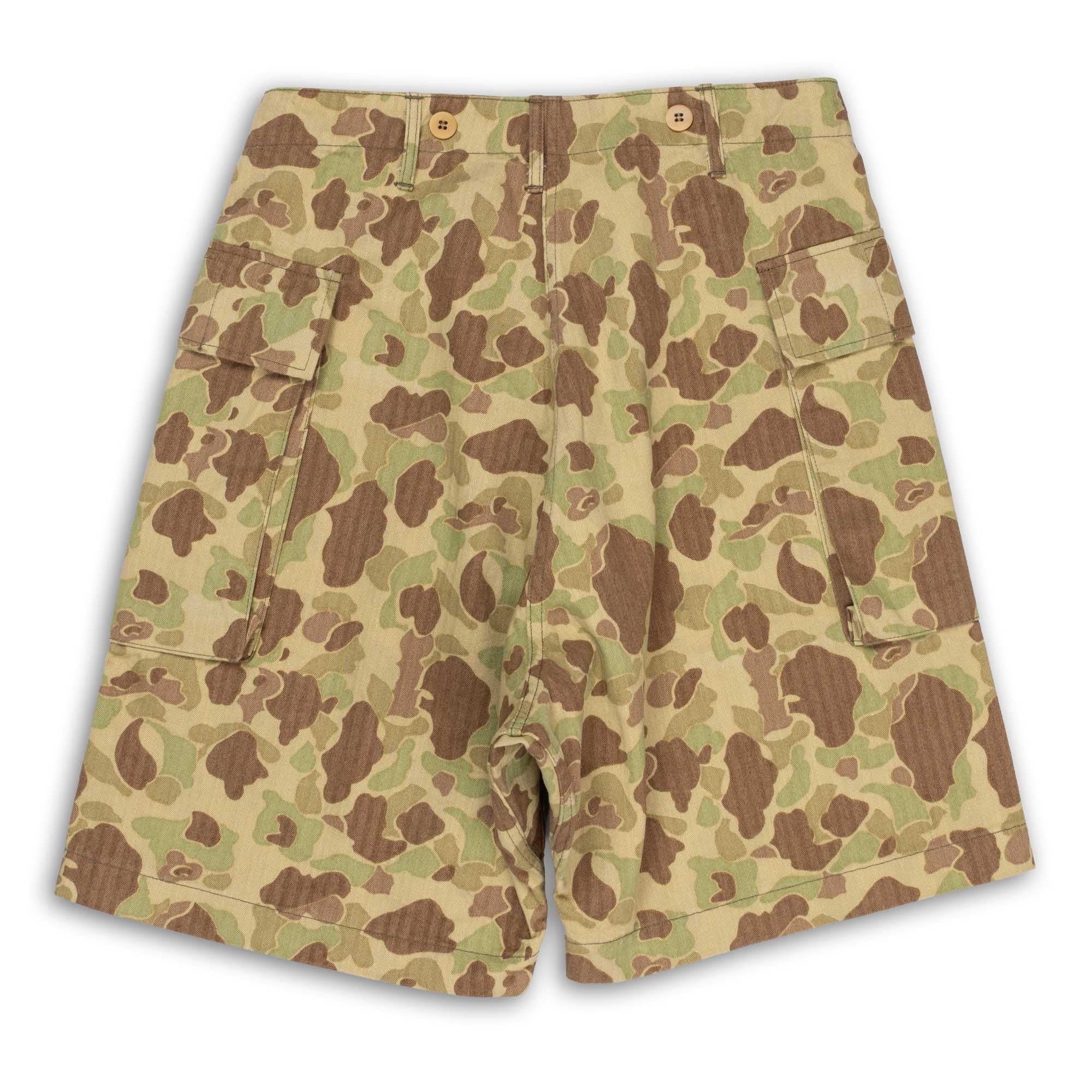 Herringbone Twill Camouflage Shorts
