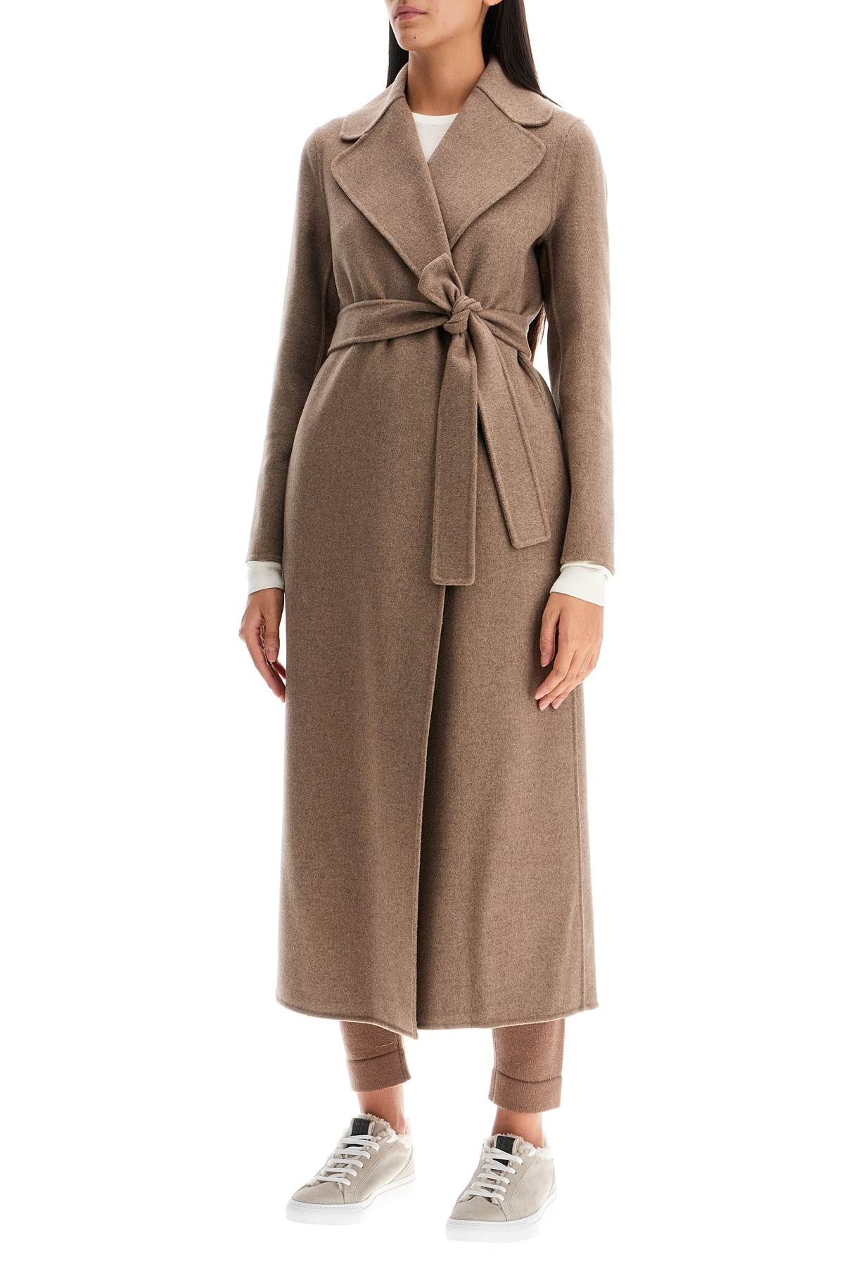 Poldo wrap coat in virgin wool