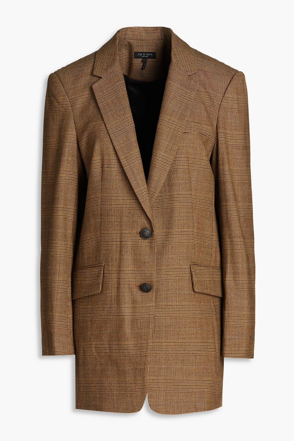Marisa Prince of Wales checked wool-blend tweed blazer - Brown - US 6
