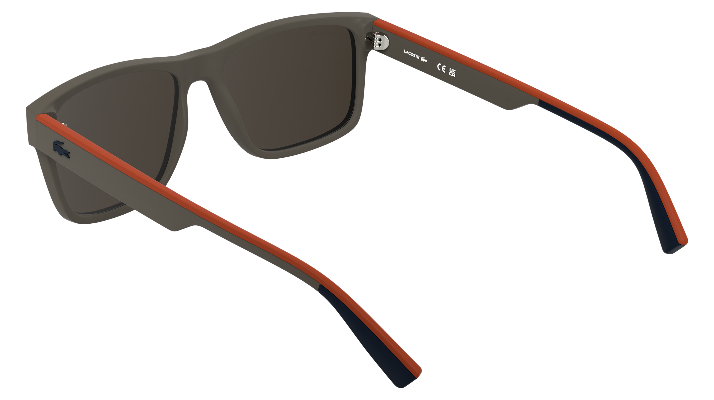 Lacoste Man Lacoste L6076S 202 Zonnebrillen Bio-geïnjecteerd Grijs Bruin Kwadraat Normaa