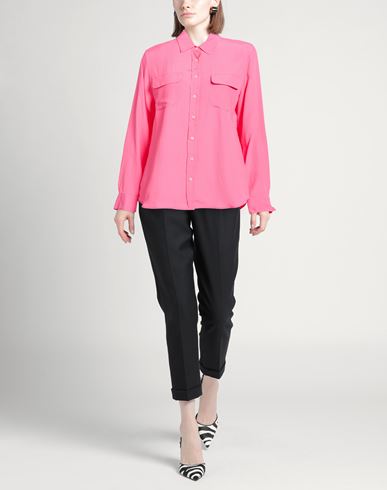 Woman Shirt Fuchsia Size M Silk, Viscose