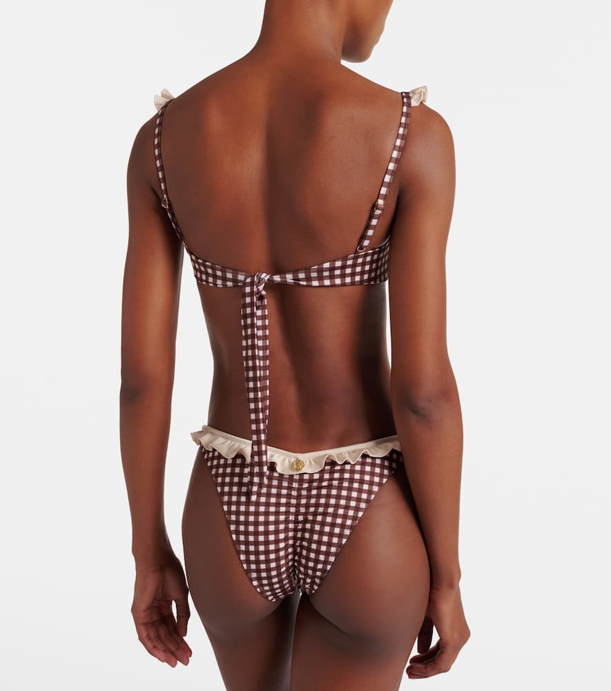 Angela gingham bikini top