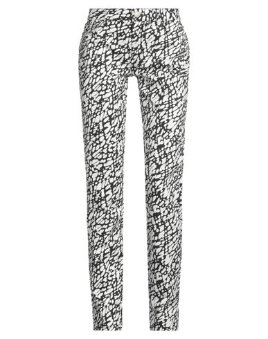 Woman Pants White Size 30 Cotton, Elastane