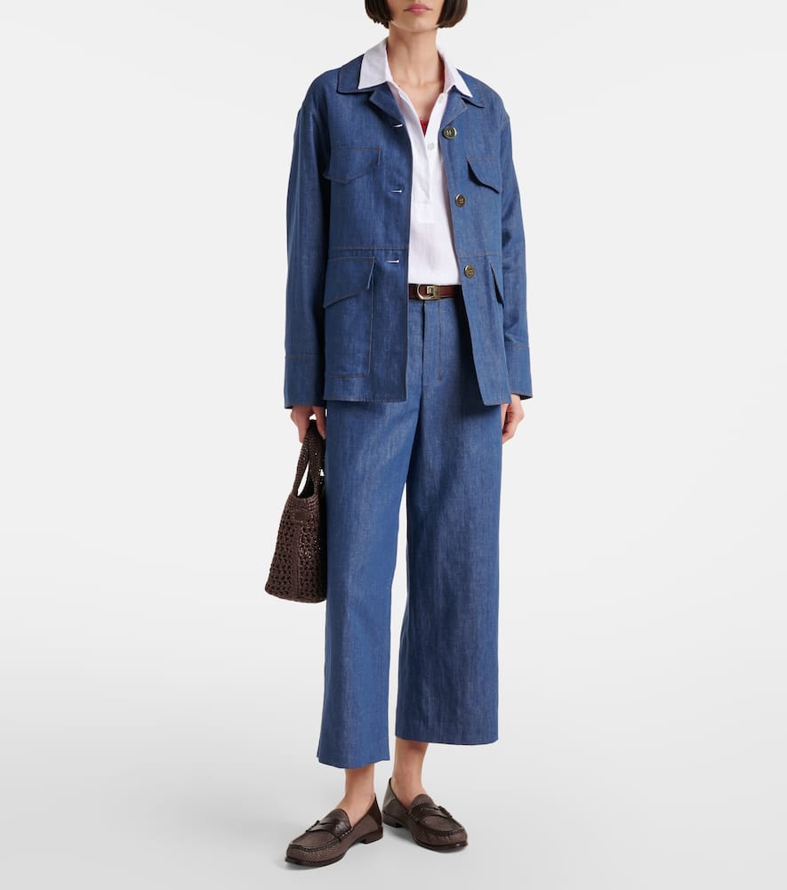 Ginny cotton and linen twill jacket