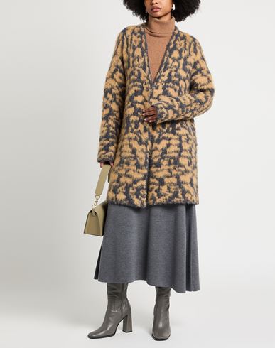 Alysi Woman Cardigan Brown Size XS Virgin Wool, Alpaca wool, Polyamide