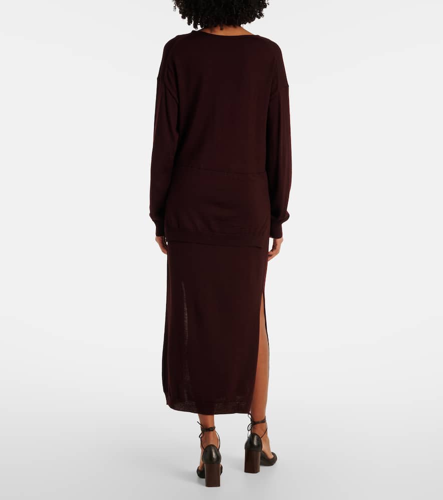 Belted sweater dress