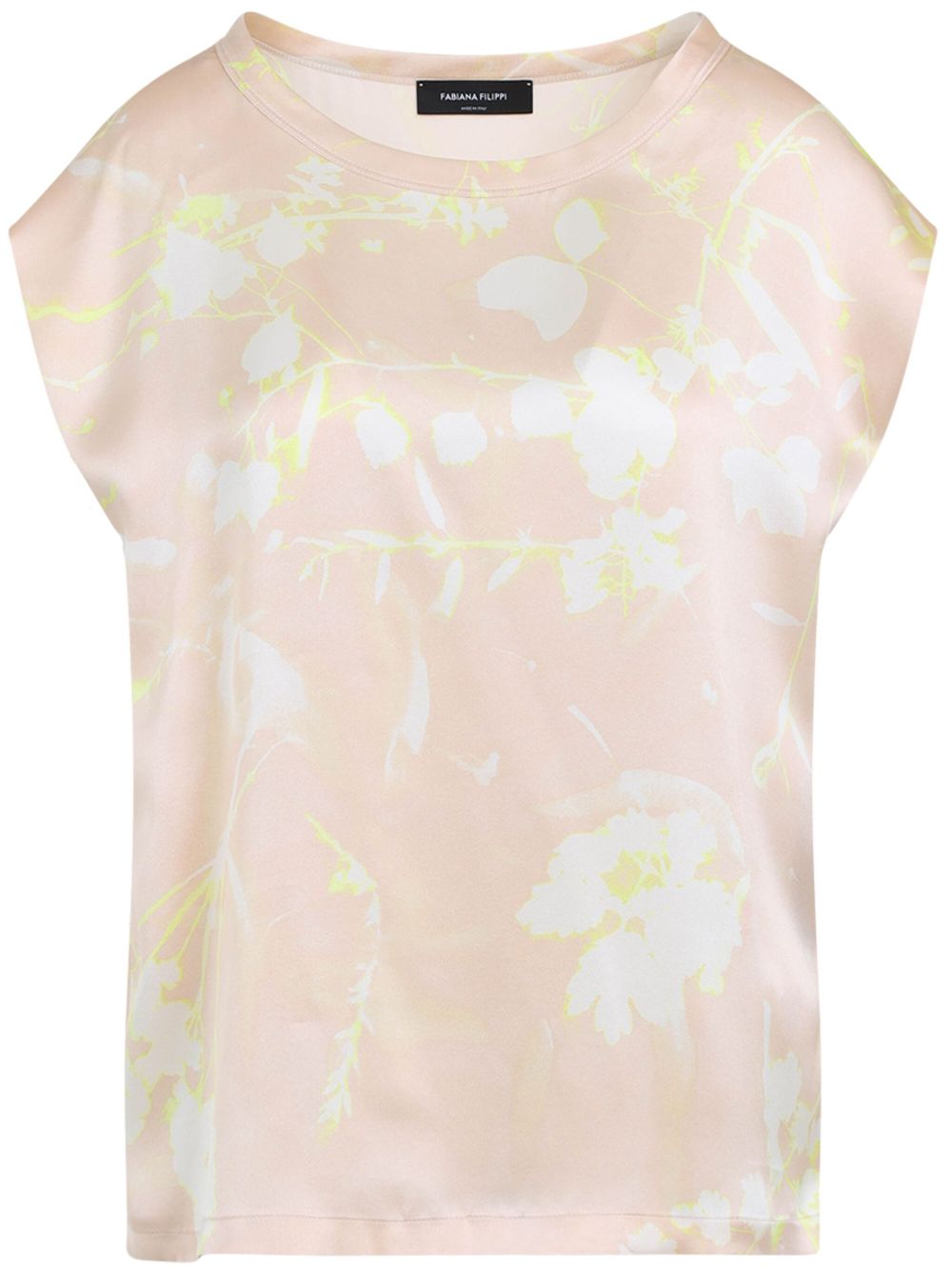 Printed silk blouse - Pink